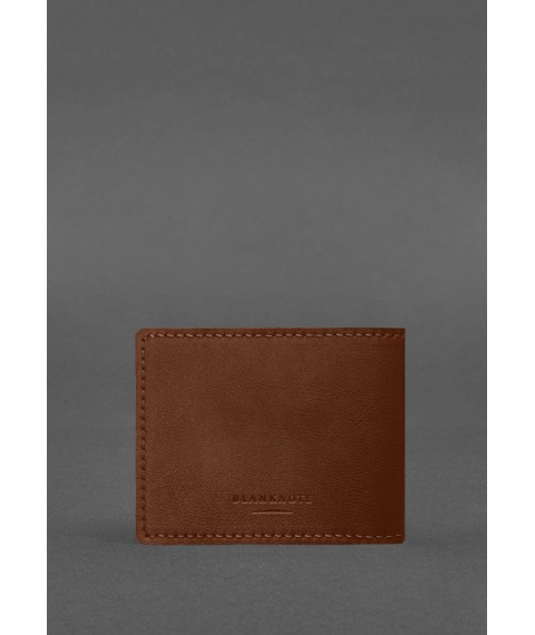 Leather cover for journalist's ID, light brown