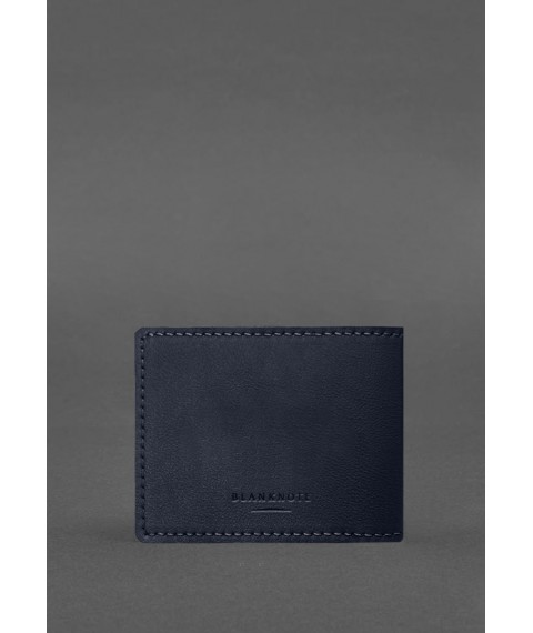 Leather cover for journalist's ID, dark blue