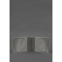Leather cover for journalist ID Gray