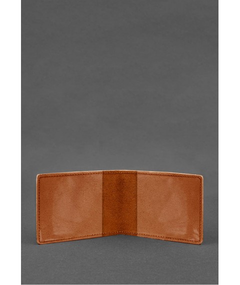 Leather cover for Ministry of Defense ID card, light brown