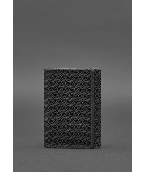 Leather passport cover 2.0 Carbon black