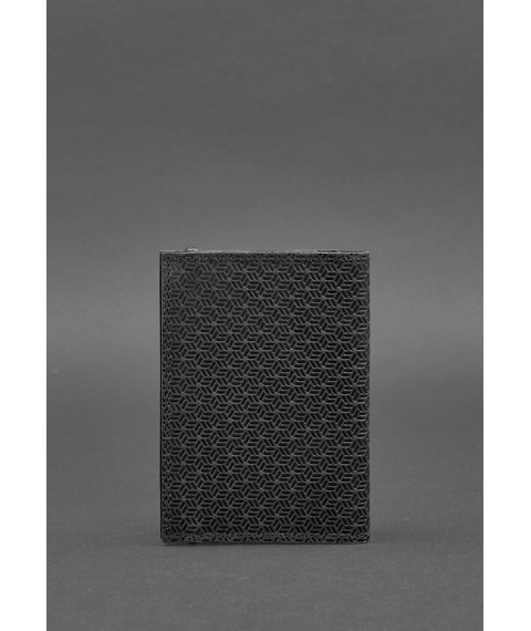 Leather passport cover 2.0 Carbon black