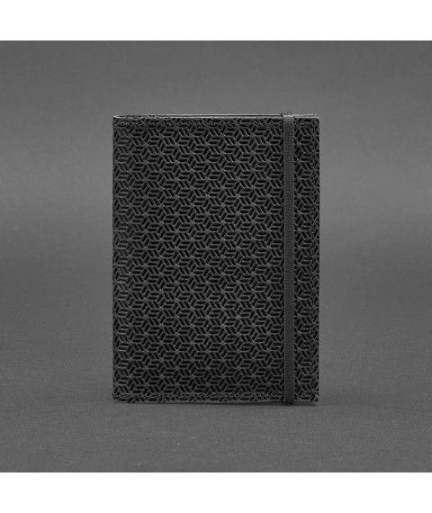 Leather passport cover 2.0 Carbon black