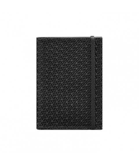Leather passport cover 2.0 Carbon black