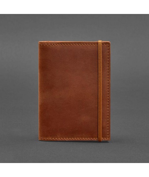 Leather passport cover 2.0 light brown Crazy Horse