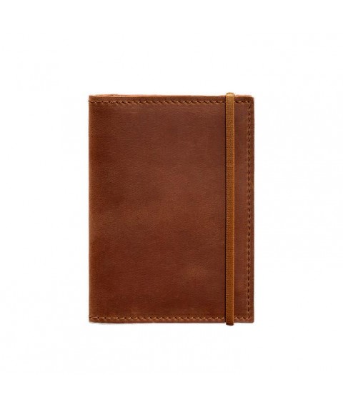 Leather passport cover 2.0 light brown Crazy Horse