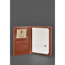 Шкіряна обкладинка для паспорта 2.0 світло-коричнева