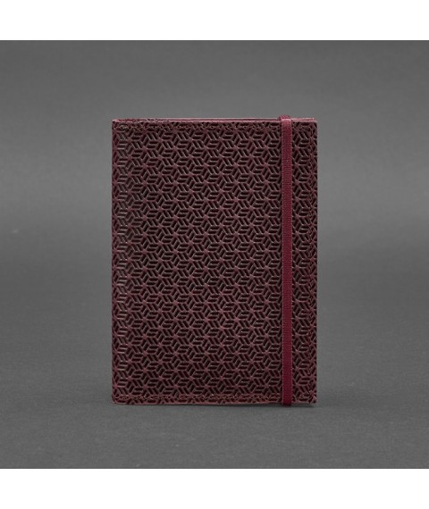 Leather passport cover 2.0 burgundy Carbon