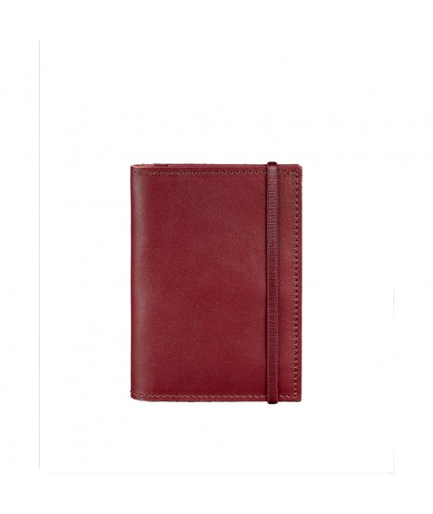 Leather passport cover 2.0 burgundy Crust