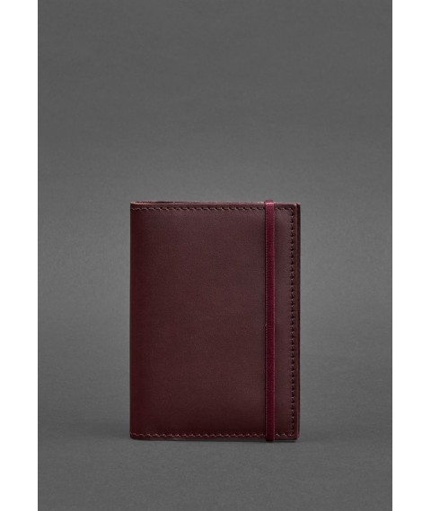 Leather passport cover 2.0 burgundy Crust