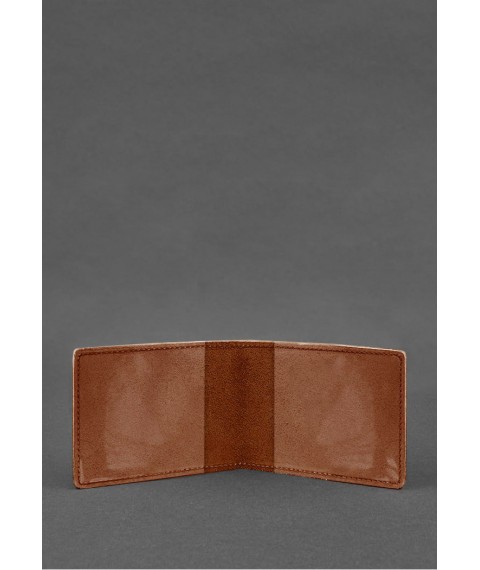 Leather cover for the ID card of a disabled person, light brown