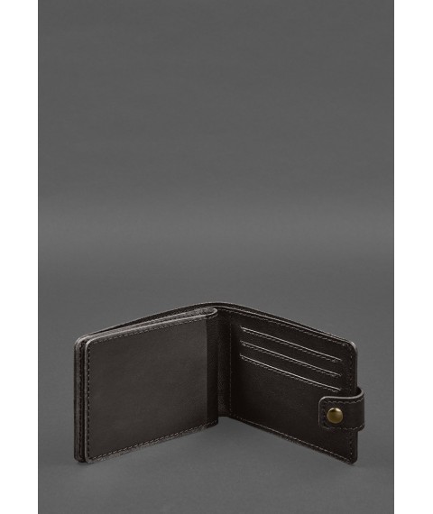 Leather wallet cover for ID card of combat participant (UBD) Dark brown