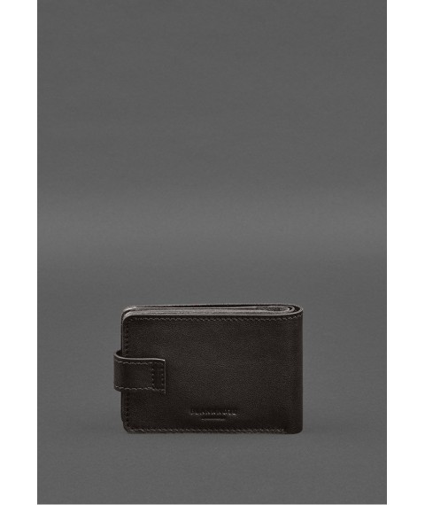 Leather wallet cover for ID card of combat participant (UBD) Dark brown