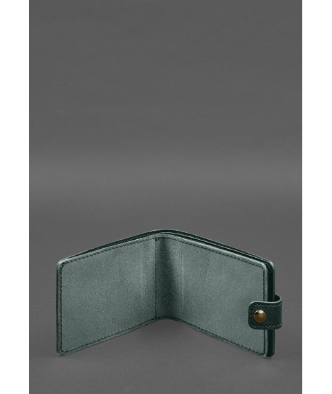 Leather wallet-cover for combat participant ID (UCD) Green
