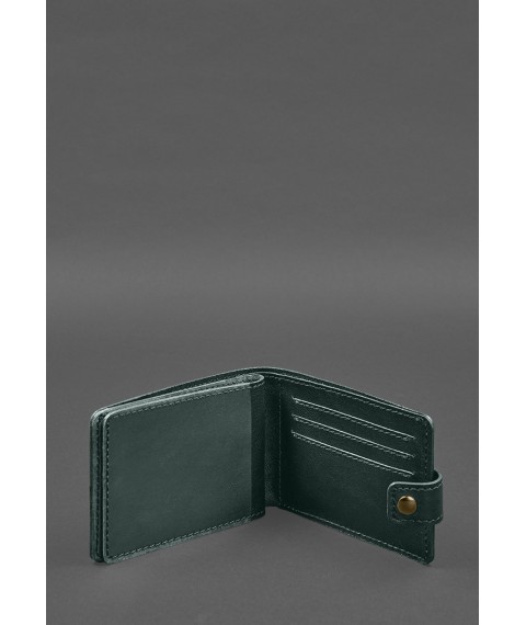 Leather wallet-cover for combat participant ID (UCD) Green