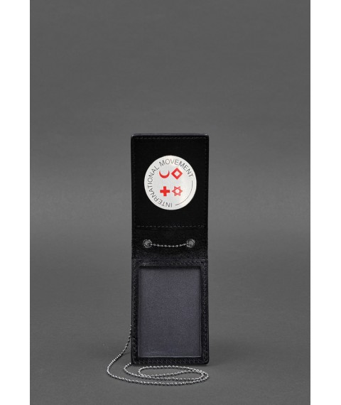 Leather cover on a chain for Red Cross ID
