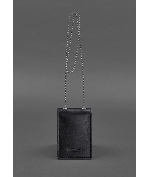 Leather cover on a chain for Red Cross ID