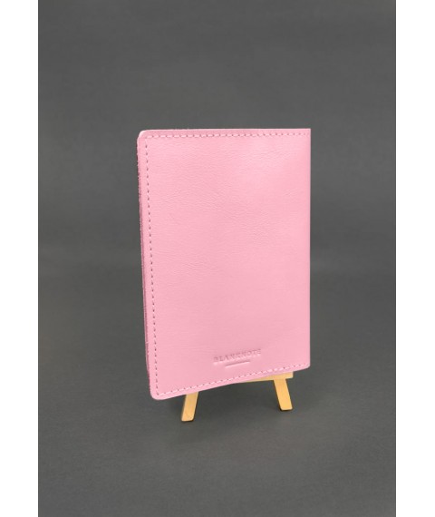 Leather cover for veterinary passport pink