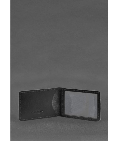 Leather cover for ID of the State Customs Service (VMS) Black