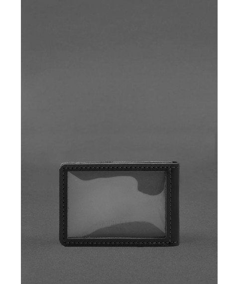 Leather cover for ID of the State Customs Service (VMS) Black