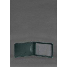 Leather cover for identification of the State Customs Service (VMS) Green