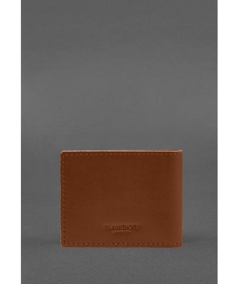 Leather cover for military service veteran's ID card, light brown