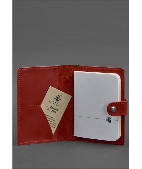 Women's leather passport cover coral 3.0 Indie