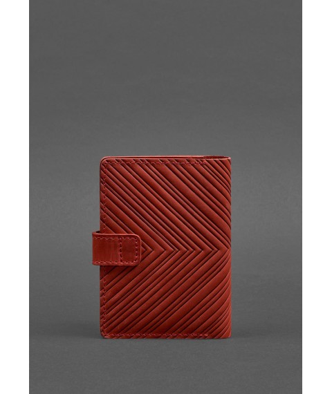 Women's leather passport cover coral 3.0 Indie