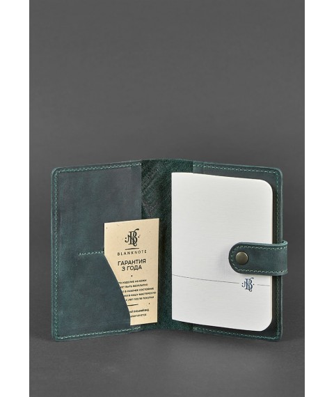 Women's leather passport cover 3.0 Indy green