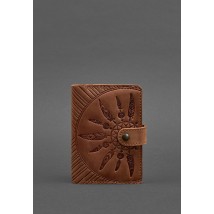 Женская кожаная обложка для паспорта 3.0 Инди коричневая