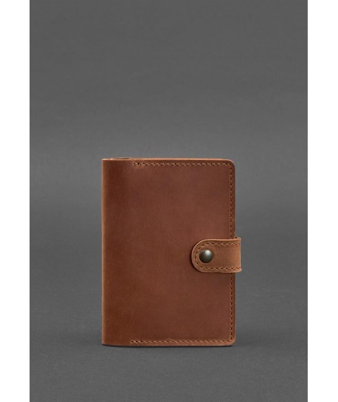 Leather passport cover 3.0 light brown Crazy Horse