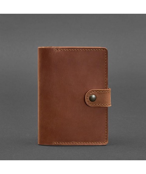 Leather passport cover 3.0 light brown Crazy Horse