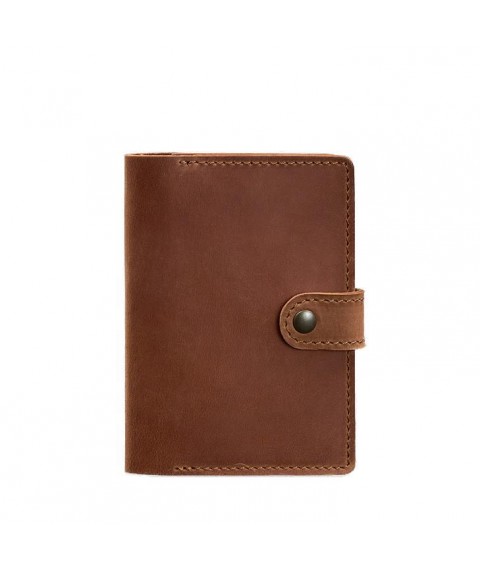 Leather passport cover 3.0 light brown Crazy Horse