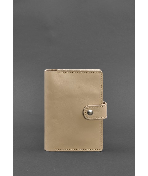 Leather passport cover 3.0 light beige