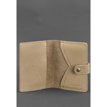 Leather passport cover 3.0 light beige