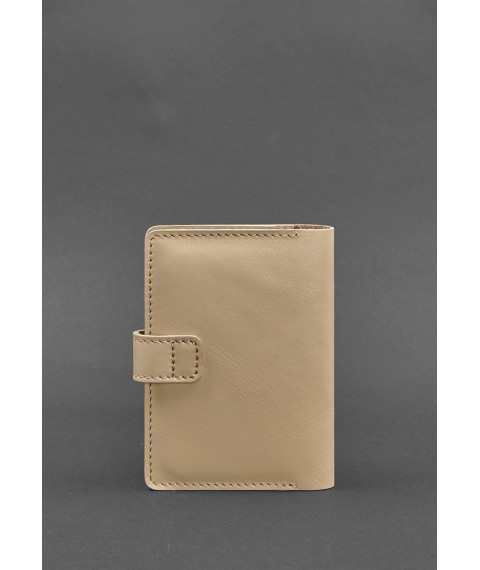 Leather passport cover 3.0 light beige