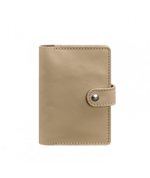 Leather passport cover 3.0 light beige