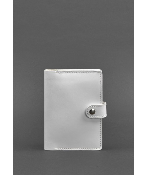 Leather passport cover 3.0 white
