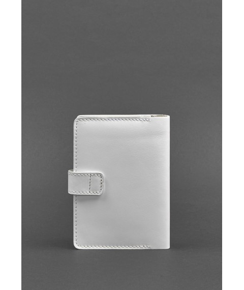 Leather passport cover 3.0 white
