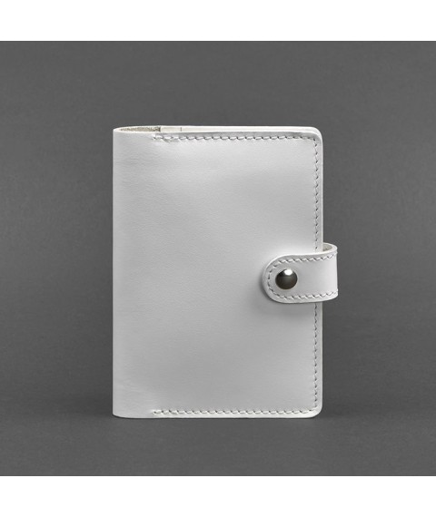 Leather passport cover 3.0 white