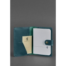 Leather passport cover 3.0 green