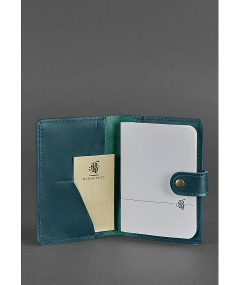 Leather passport cover 3.0 green