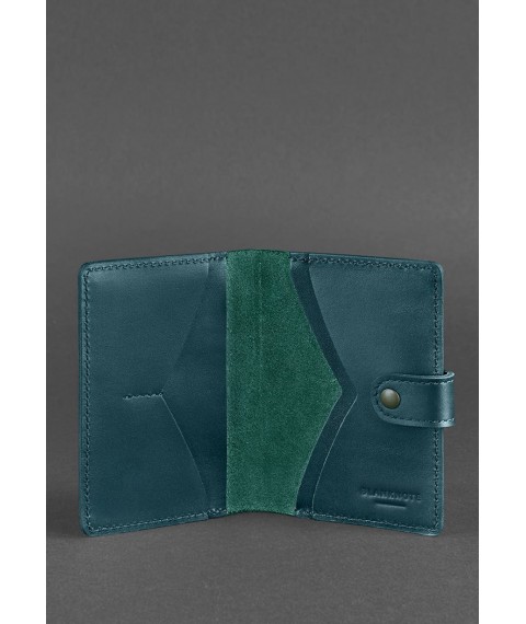 Leather passport cover 3.0 green