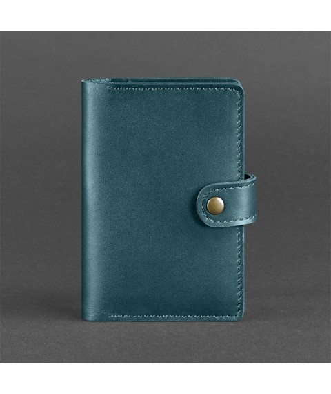 Leather passport cover 3.0 green