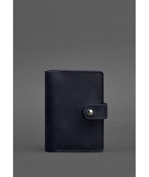 Leather passport cover 3.0 dark blue