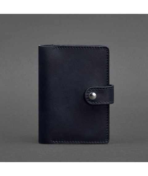 Leather passport cover 3.0 dark blue