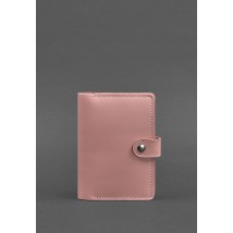 Кожаная обложка для паспорта 3.0 розовая