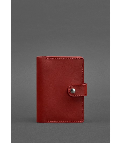 Leather passport cover 3.0 red