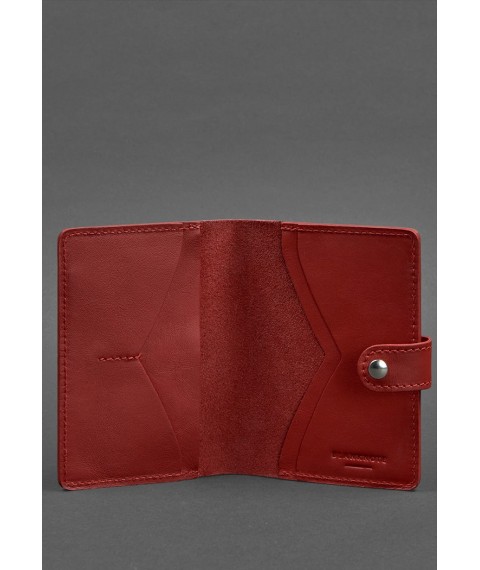 Leather passport cover 3.0 red
