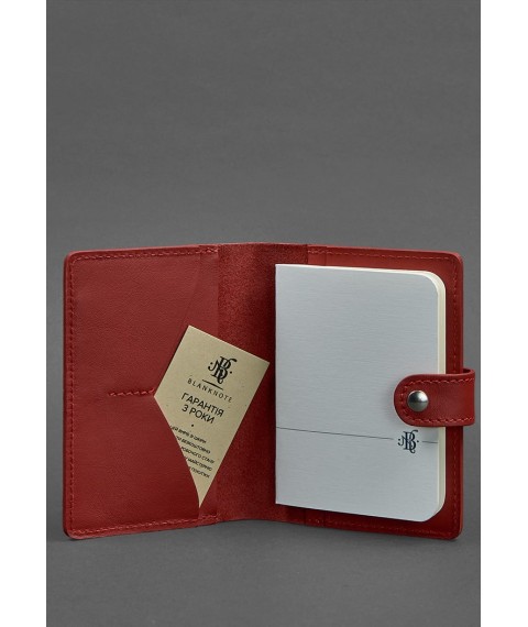 Leather passport cover 3.0 red